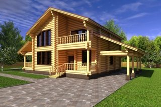 Проекты домов 8х8 из оцилиндрованного бревна в Кирове