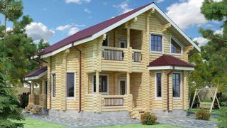 Проекты домов 9х12 из оцилиндрованного бревна в Кирове
