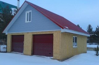 Гараж из сэндвич панелей на две машины